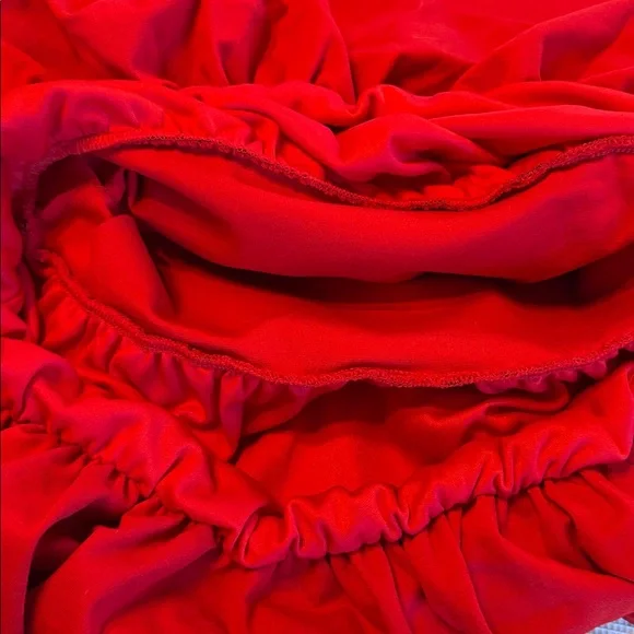 Aqua Ponte Mock Neck Bubble Red Mini Dress Size XS NWT - Picture 9 of 11